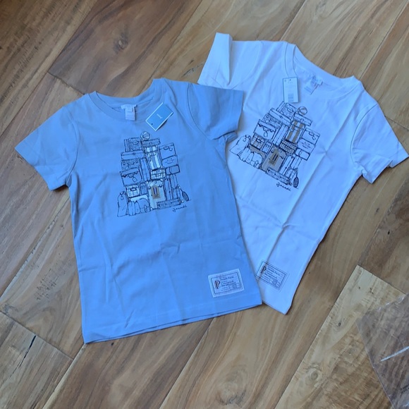 Jacadi Other - 2 Jacadi 🇫🇷 T-shirts with travel theme (white and light blue) from France